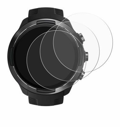 Image de l'appareil Suunto 9 avec une grande variété de protections d'écran.