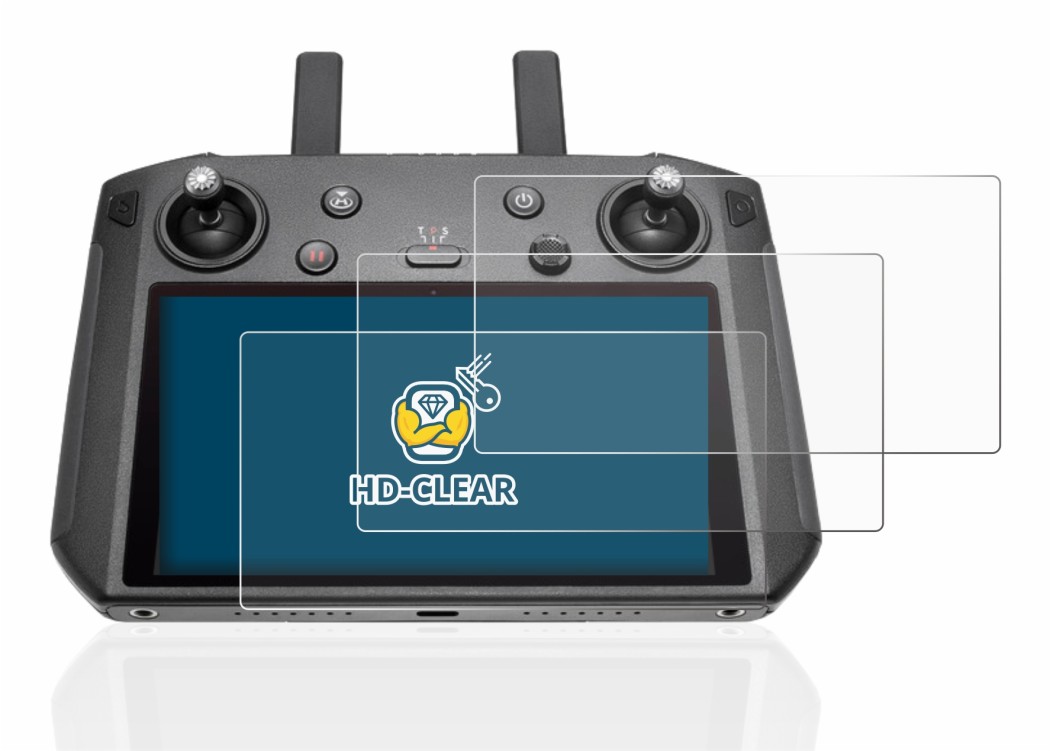 Image of the device DJI Smart Controller with a wide variety of screen protectors.