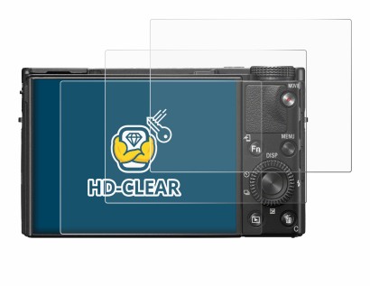 Abbildung des Geräts Sony Cyber-Shot DSC-RX100 VII mit einer Vielzahl des Displayschutzes.