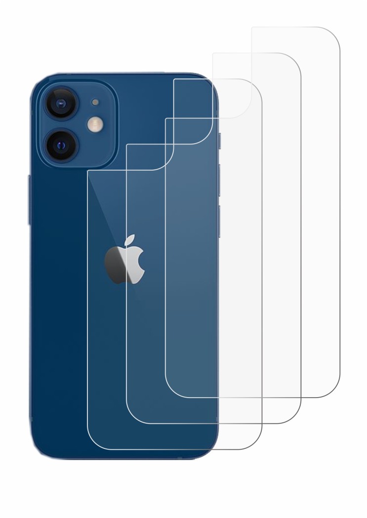 Image of the device Apple iPhone 12 (Back) with a wide variety of screen protectors.