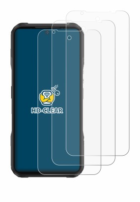 Image de l'appareil Doogee V20 avec une grande variété de protections d'écran.