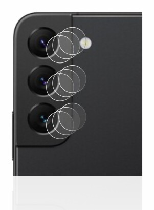 Immagine del dispositivo Samsung Galaxy S22 5G (SOLO Fotocamera) con un'ampia varietà di protezioni per lo schermo.