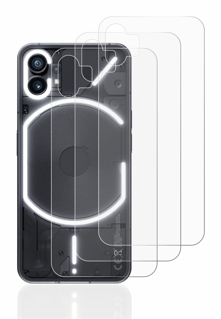 Image de l'appareil Nothing Phone (1) (Arrière) avec une grande variété de protections d'écran.