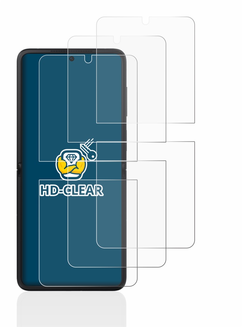 Image de l'appareil Oppo Find N2 Flip avec une grande variété de protections d'écran.