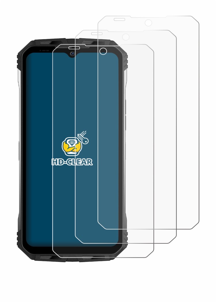 Imagen del dispositivo Doogee S100 con una amplia variedad de protectores de pantalla.