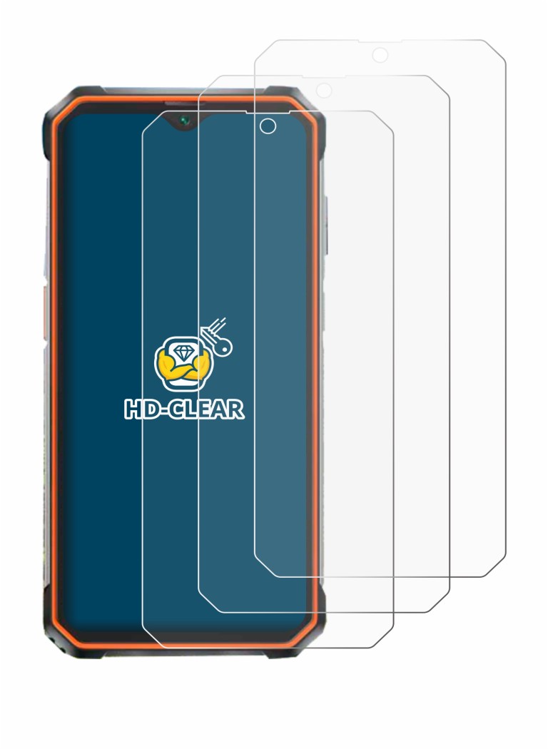 Abbildung des Geräts Blackview BV9200 mit einer Vielzahl des Displayschutzes.