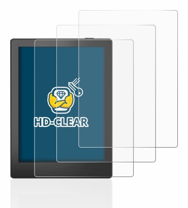 Abbildung des Geräts Boox Poke 5 mit einer Vielzahl des Displayschutzes.