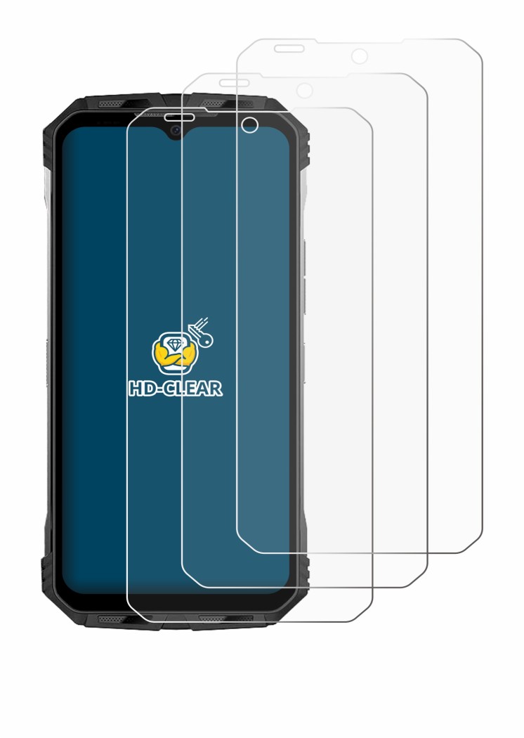Imagen del dispositivo Doogee S110 con una amplia variedad de protectores de pantalla.