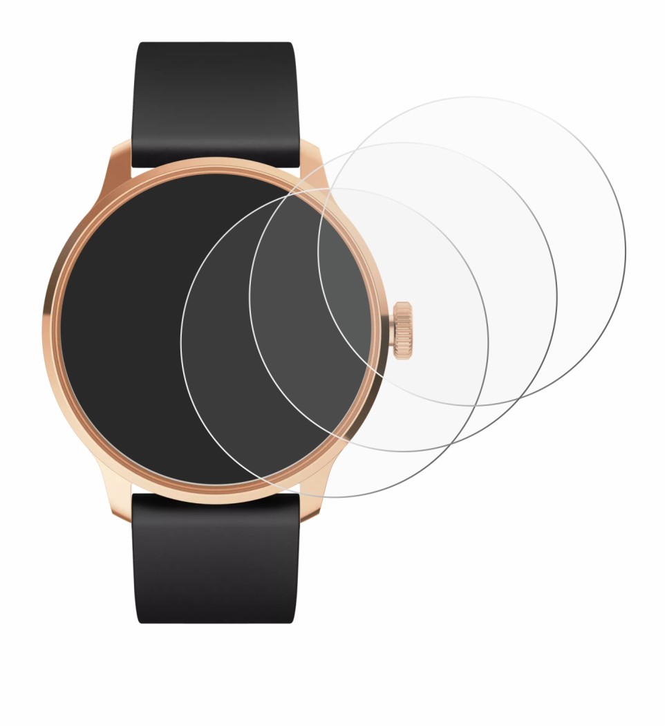 Image de l'appareil Withings ScanWatch Light avec une grande variété de protections d'écran.