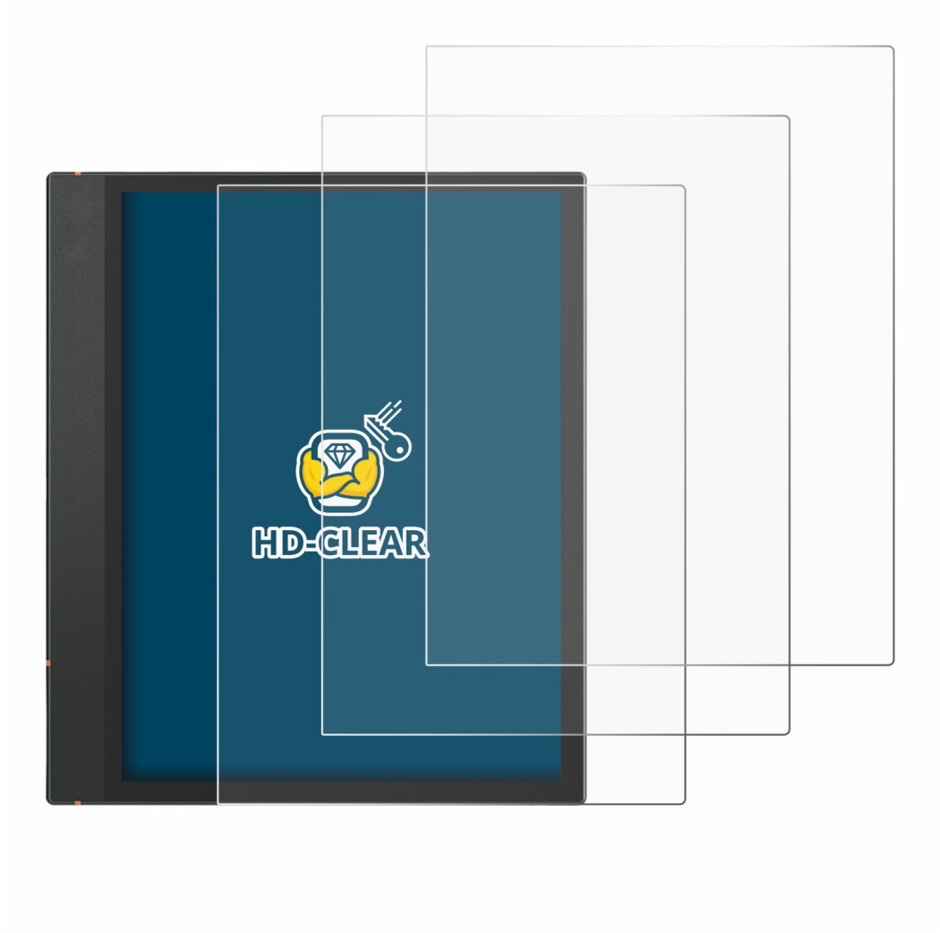 Abbildung des Geräts Boox Note Air 3 C mit einer Vielzahl des Displayschutzes.