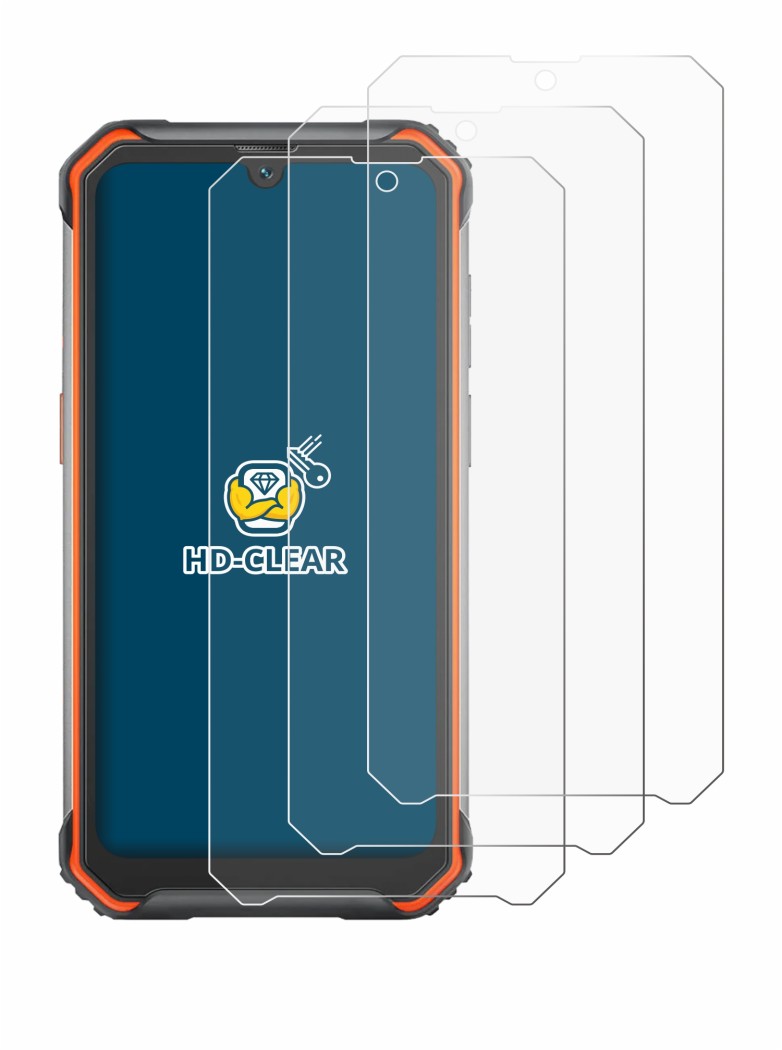 Image de l'appareil Blackview BV7200 avec une grande variété de protections d'écran.