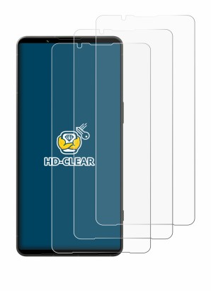 Abbildung des Geräts Sony Xperia 1 VI mit einer Vielzahl des Displayschutzes.