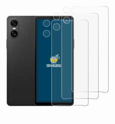 Imagen del dispositivo Sony Xperia 10 VI (Frontal+Cámara) con una amplia variedad de protectores de pantalla.