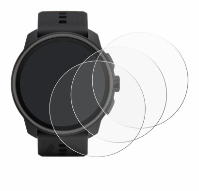 Image de l'appareil Suunto Race S avec une grande variété de protections d'écran.