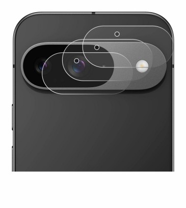 Image of the device Google Pixel 9 (ONLY Camera Lens) with a wide variety of screen protectors.