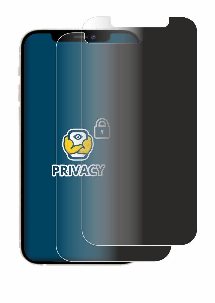 Abbildung des Geräts Apple iPhone 12 mit einer Vielzahl des Displayschutzes.