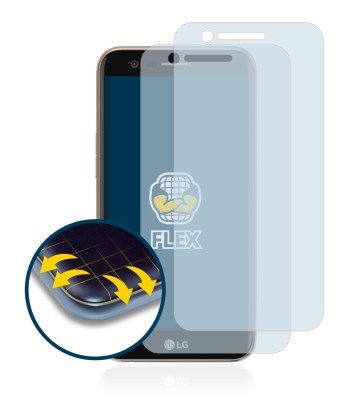 Image de l'appareil LG K10 2017 avec une grande variété de protections d'écran.