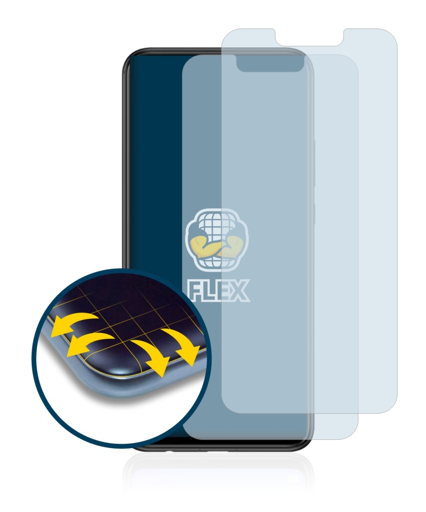 Immagine del dispositivo Huawei P smart Plus 2018 con un'ampia varietà di protezioni per lo schermo.