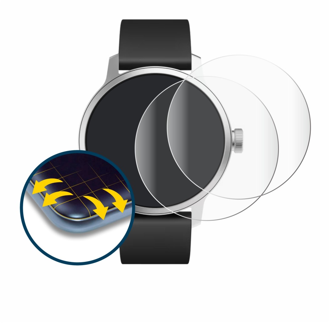 2x BROTECT Flex Full-Cover Displayschutzfolie für Withings 