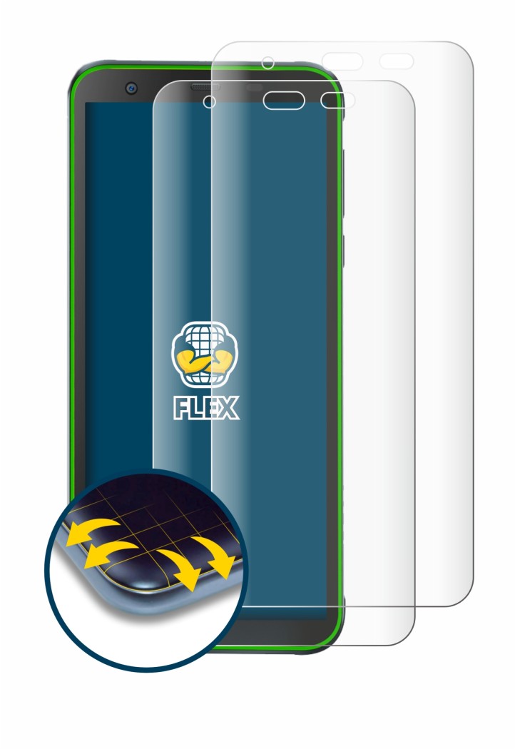 Image de l'appareil Blackview BV6300 Pro avec une grande variété de protections d'écran.