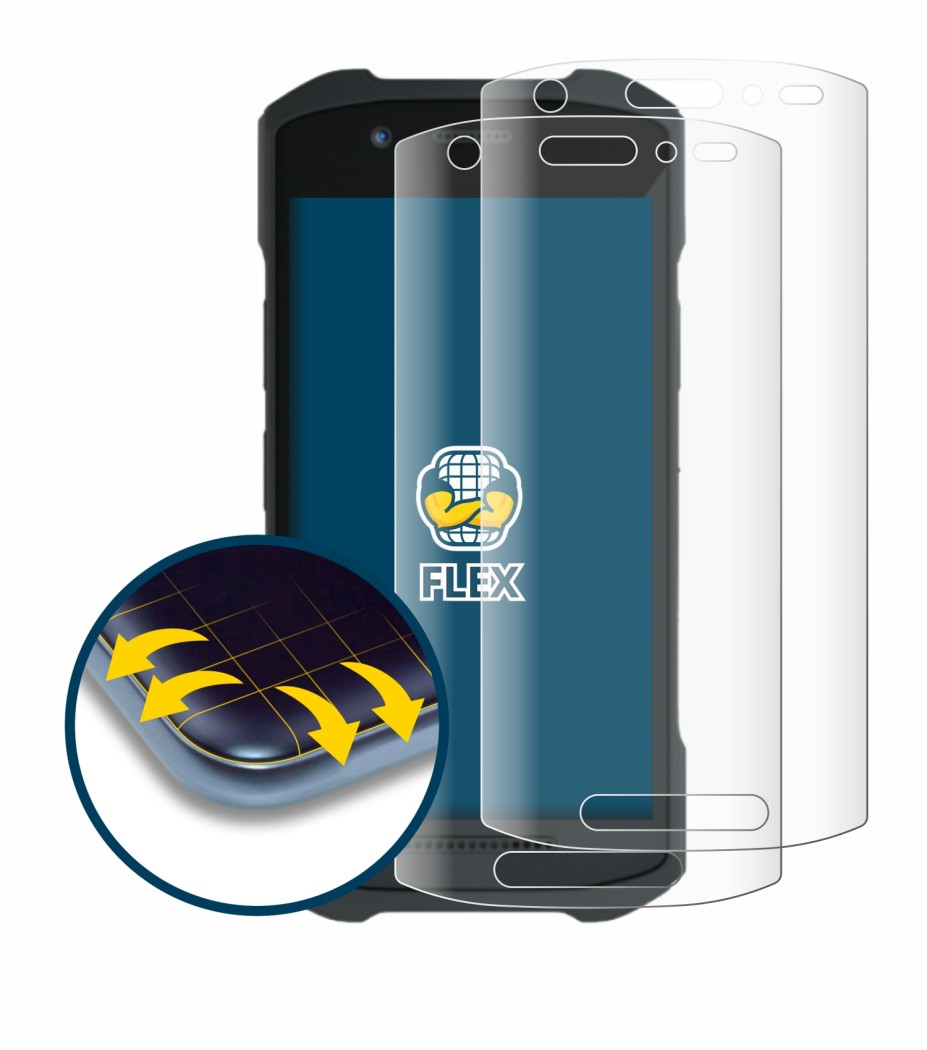 Immagine del dispositivo Zebra TC21 con un'ampia varietà di protezioni per lo schermo.