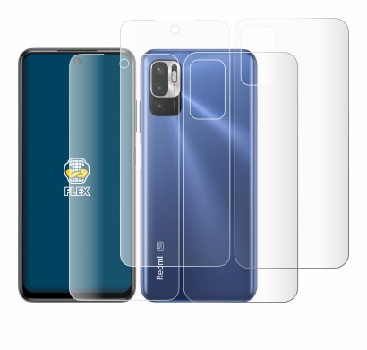 Imagen del dispositivo Xiaomi Redmi Note 10 5G (Frontal+Trasero) con una amplia variedad de protectores de pantalla.