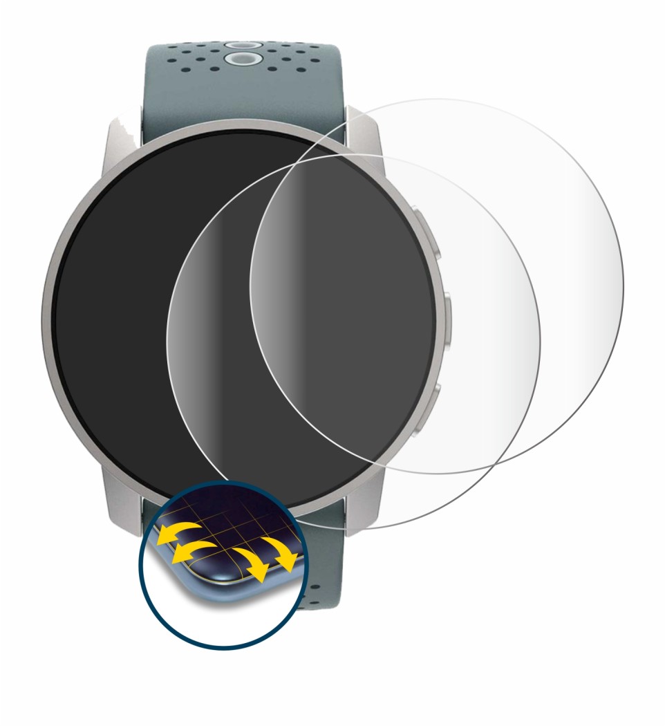 Imagen del dispositivo Suunto 9 Peak con una amplia variedad de protectores de pantalla.