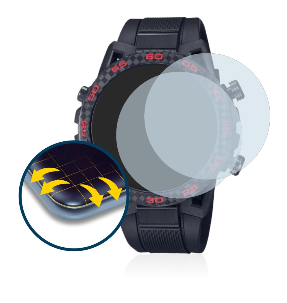 Immagine del dispositivo Casio Edifice ECB 2000 con un'ampia varietà di protezioni per lo schermo.