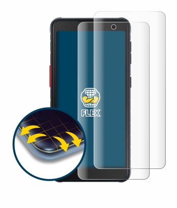 Immagine del dispositivo Samsung Galaxy XCover 5 Enterprise Edition con un'ampia varietà di protezioni per lo schermo.