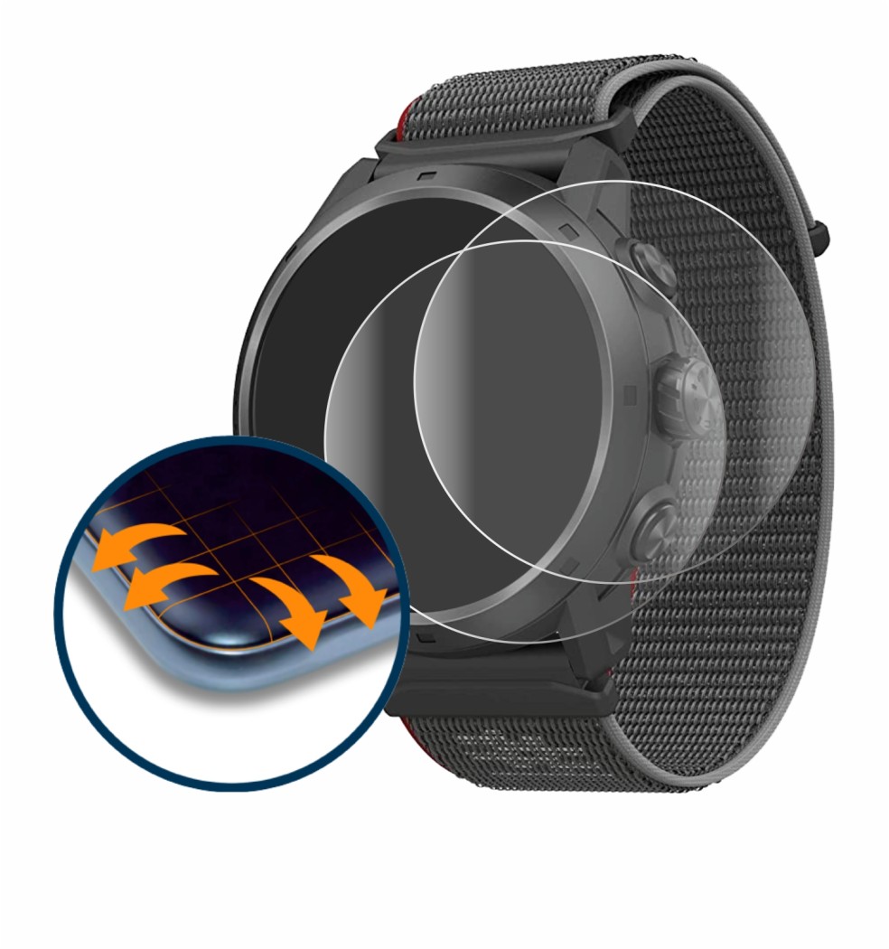 Image de l'appareil Coros Apex 2 Pro avec une grande variété de protections d'écran.