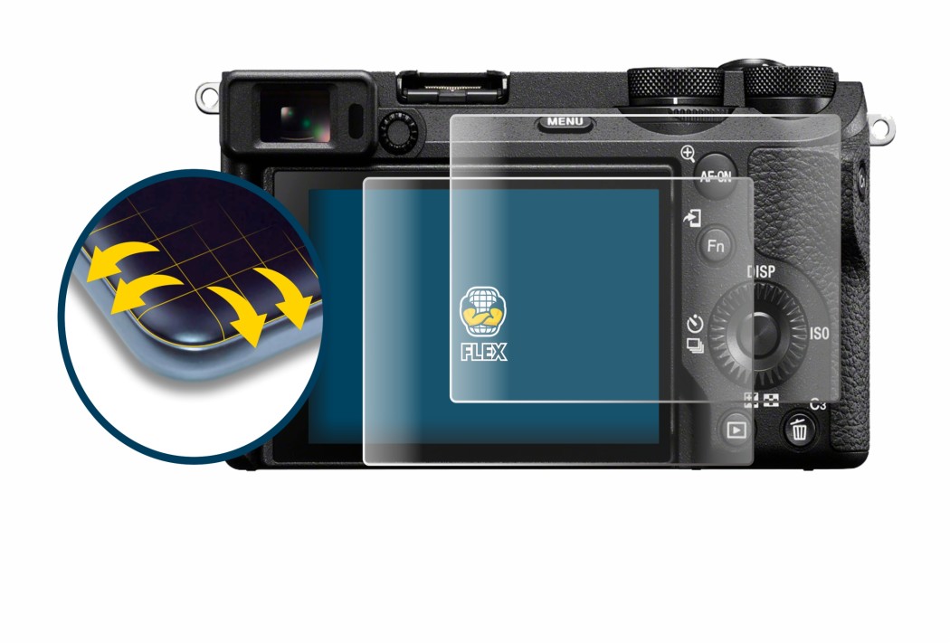 Image of the device Sony Alpha 6700 with a wide variety of screen protectors.