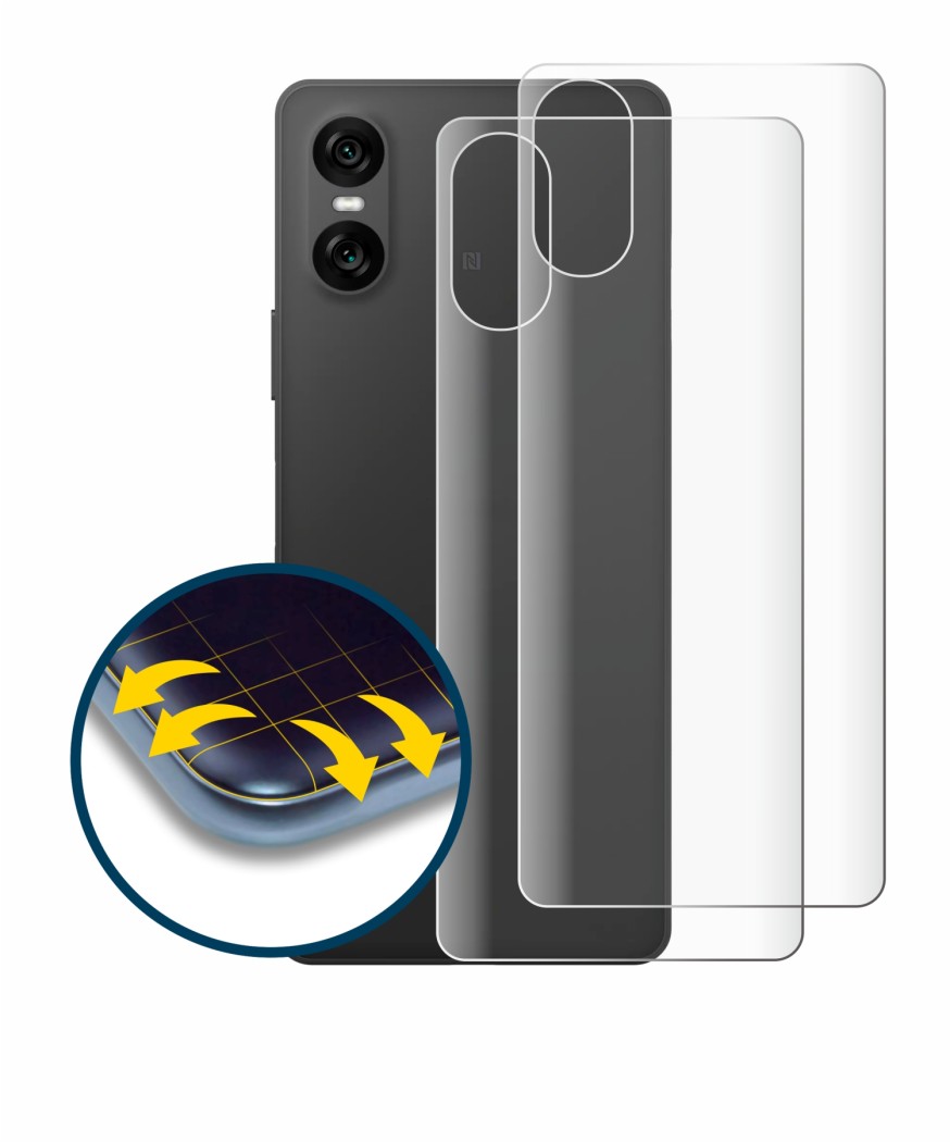 Image of the device Sony Xperia 10 VI (Back) with a wide variety of screen protectors.