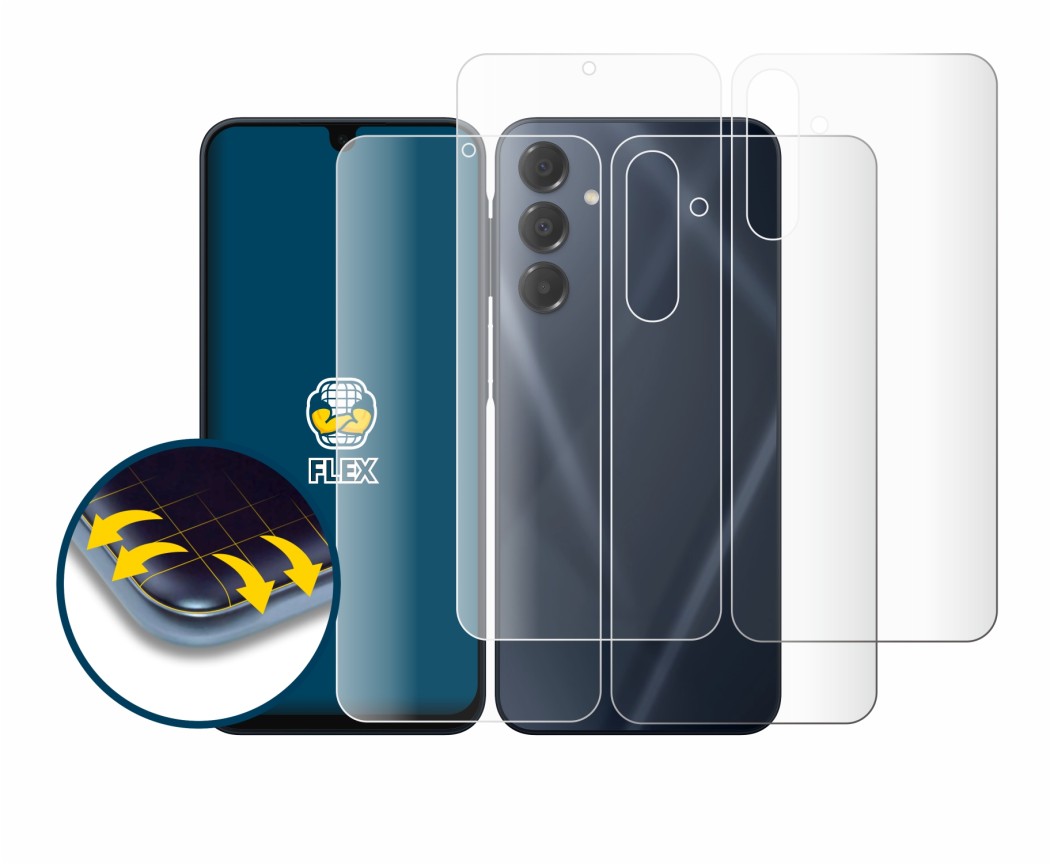 Image of the device Samsung Galaxy A16 5G (Front+Back) with a wide variety of screen protectors.