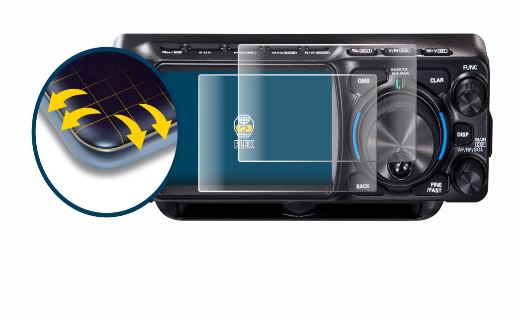 Imagen del dispositivo Yaesu FTX-1 con una amplia variedad de protectores de pantalla.