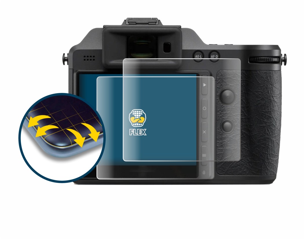 Image of the device Hasselblad X2D II 100C with a wide variety of screen protectors.