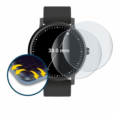 Immagine del dispositivo Orologi (Circolare, ø: 39 mm) con un'ampia varietà di protezioni per lo schermo.