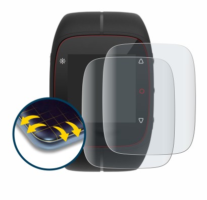 Imagen del dispositivo Polar M400 con una amplia variedad de protectores de pantalla.