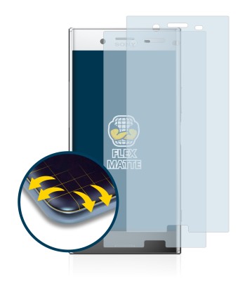 Image of the device Sony Xperia XZ Premium with a wide variety of screen protectors.