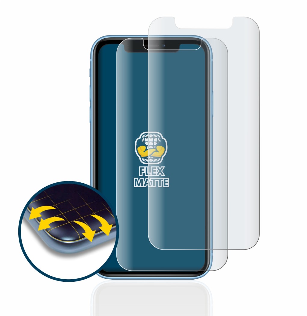 Image de l'appareil Apple iPhone XR avec une grande variété de protections d'écran.