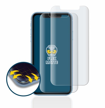 Image de l'appareil Apple iPhone XR avec une grande variété de protections d'écran.