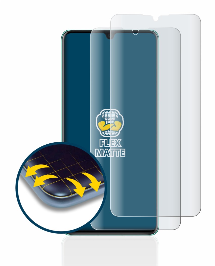 Immagine del dispositivo Huawei P30 con un'ampia varietà di protezioni per lo schermo.