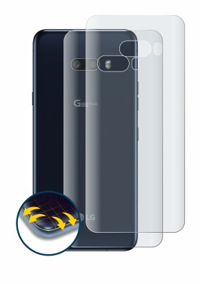 Immagine del dispositivo LG G8X ThinQ (Posteriore) con un'ampia varietà di protezioni per lo schermo.