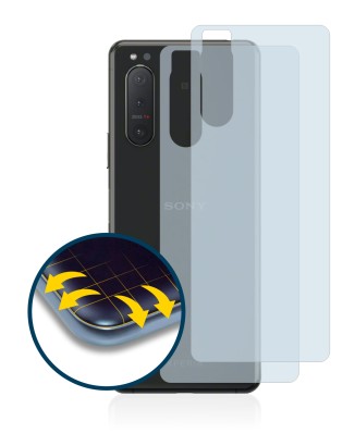 Immagine del dispositivo Sony Xperia 5 II (Posteriore) con un'ampia varietà di protezioni per lo schermo.