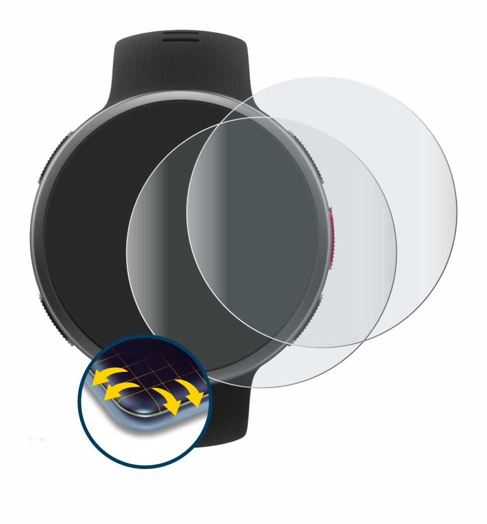 Imagen del dispositivo Polar Vantage V2 con una amplia variedad de protectores de pantalla.