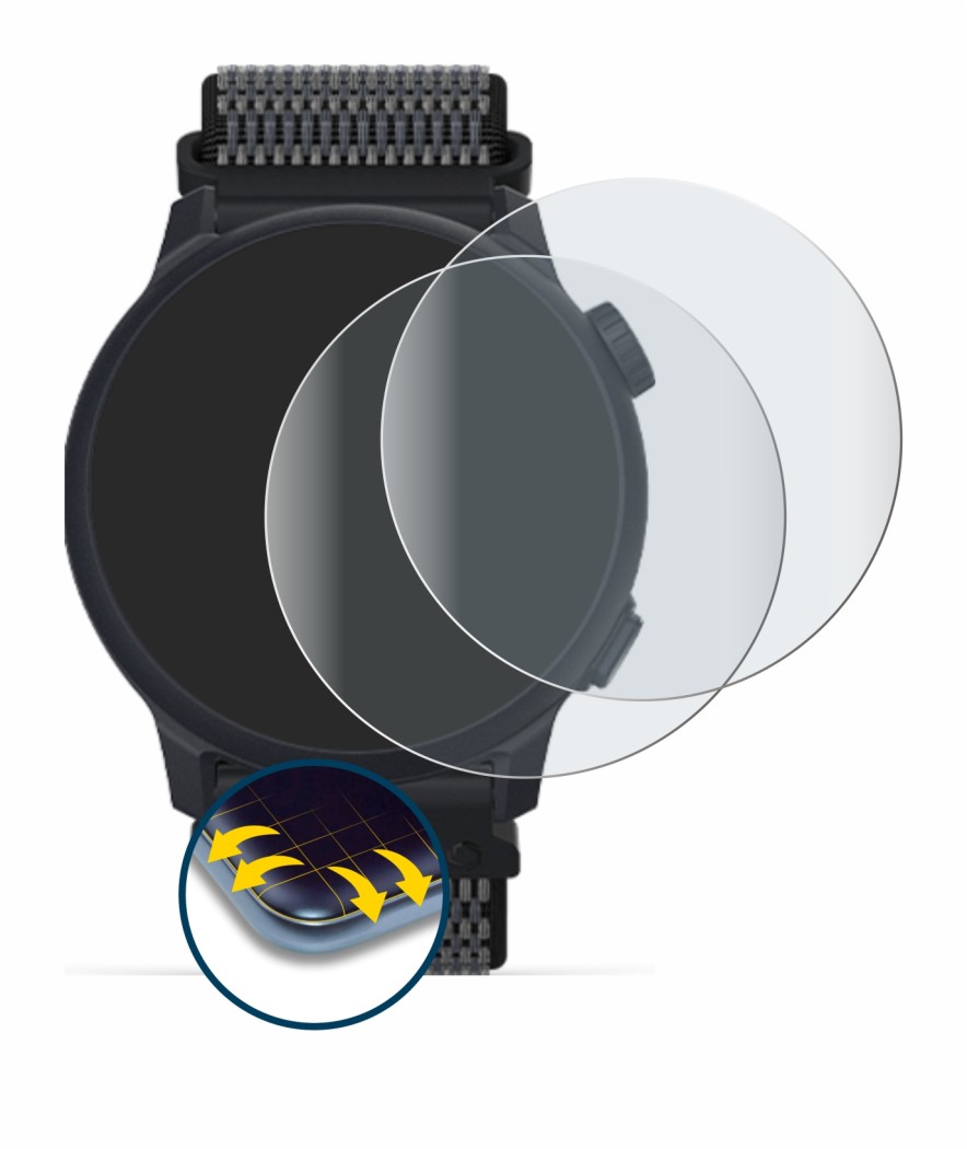 Abbildung des Geräts Coros Pace 2 mit einer Vielzahl des Displayschutzes.