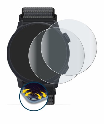 Abbildung des Geräts Coros Pace 2 mit einer Vielzahl des Displayschutzes.