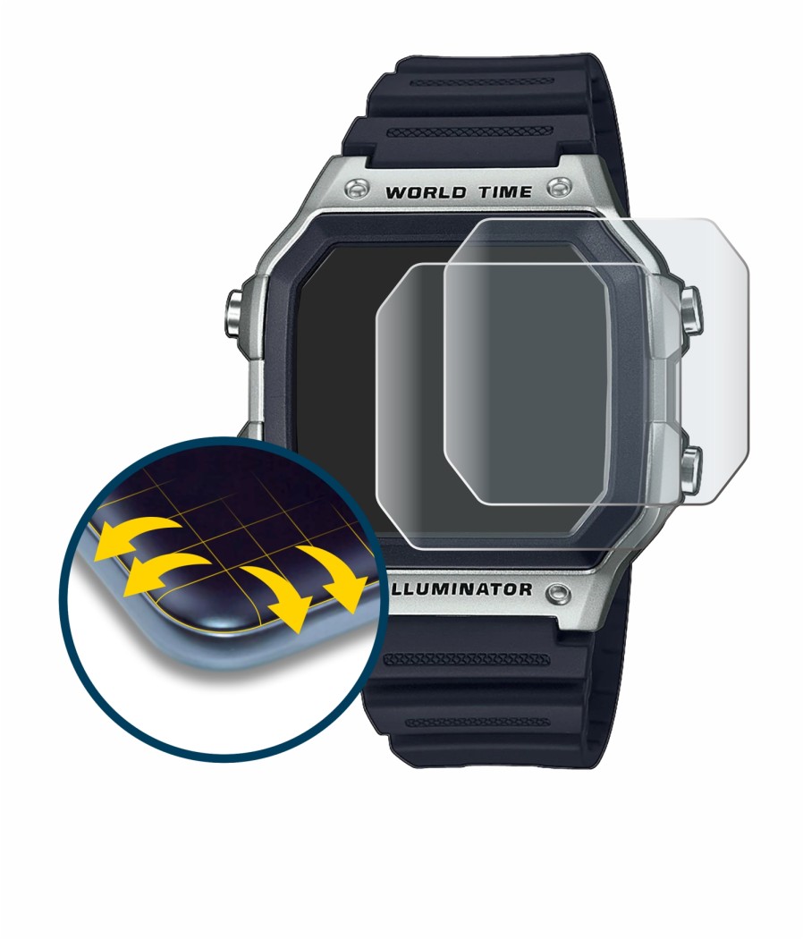 Image de l'appareil Casio AE-1200WH avec une grande variété de protections d'écran.