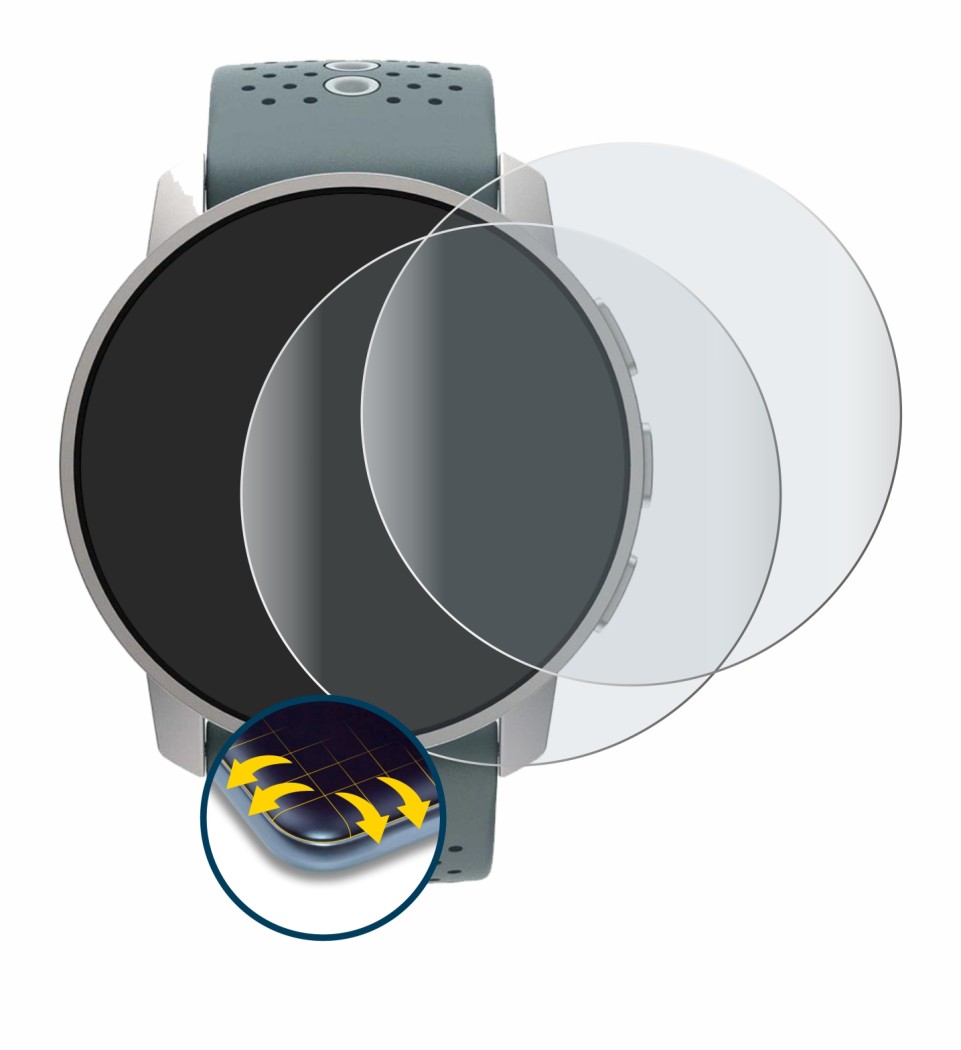 Imagen del dispositivo Suunto 9 Peak con una amplia variedad de protectores de pantalla.