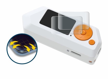 Immagine del dispositivo Flipper Zero FZ.1 con un'ampia varietà di protezioni per lo schermo.