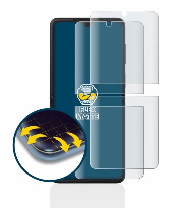 Immagine del dispositivo Oppo Find N2 Flip con un'ampia varietà di protezioni per lo schermo.